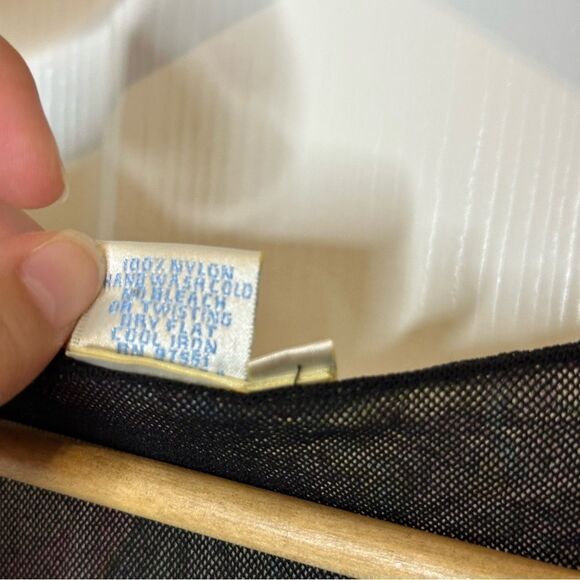 Y2K Johnny Heaven Paisley Floral Micro Mesh Baby Doll Style Blouse Sz S Fairy - Picture 7 of 7